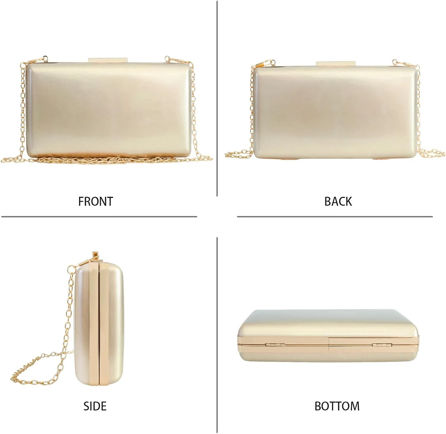 Women Evening Clutch Purses Patent Leather Clutches Formal Party Wedding Cocktail Prom Purse Handbags