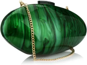 Women Evening Pearl Bag Gold Acrylic Clutch Handbag for Evening Wedding Party