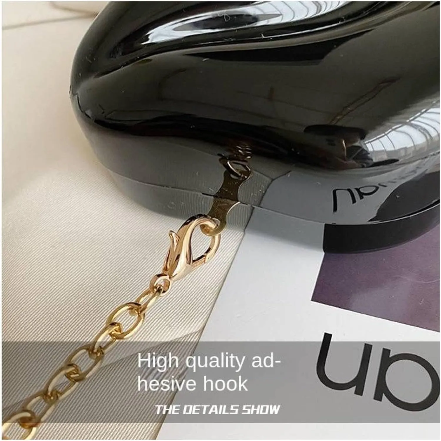 Women Gold Lips Clutch Bag Fashion Ladies Acrylic Chain Shoulder Bag Bolsa Evening Bag Lips Shape Purse
