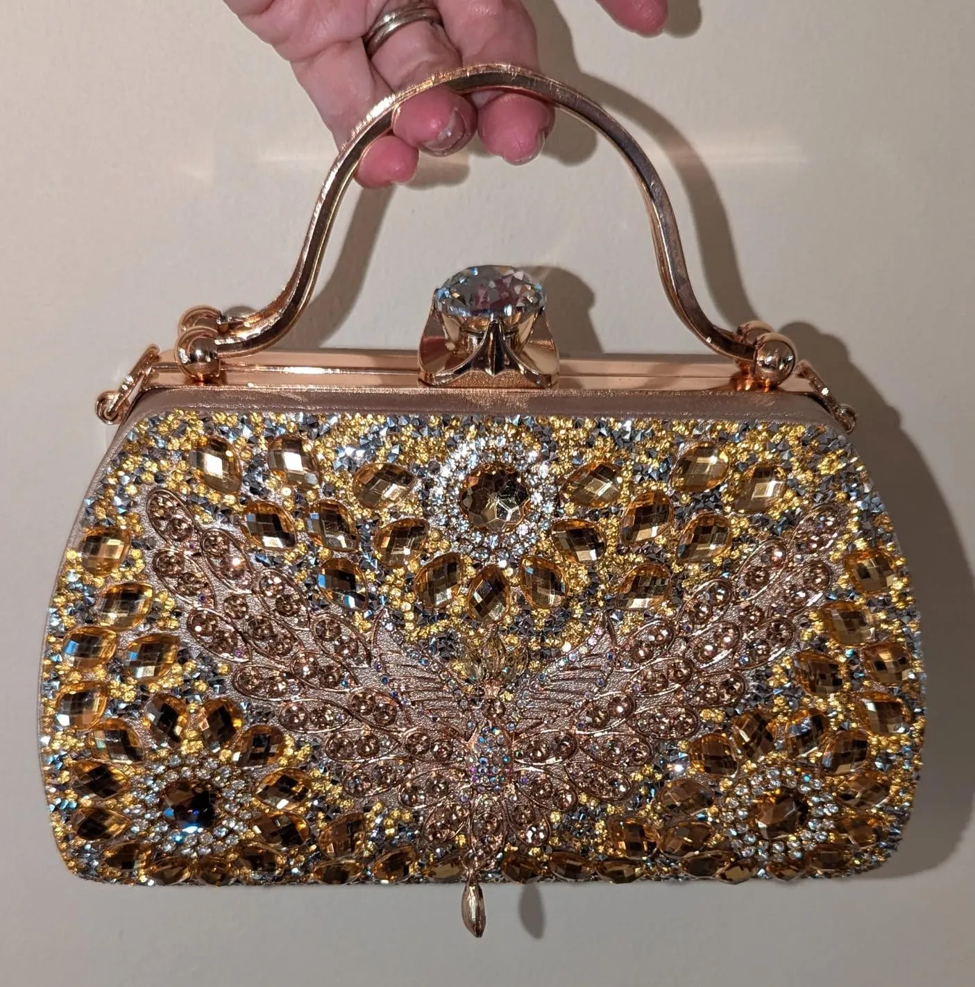 Women Rhinestone Evening Clutch Purses Diamond Handbag Weddings Formal Bag Party Sparkly Crystal Purse