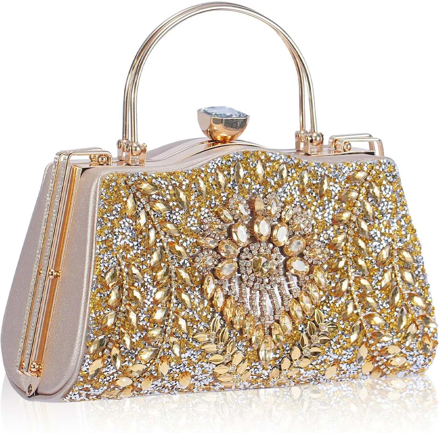 Women Rhinestone Evening Clutch Purses Diamond Handbag Weddings Formal Bag Party Sparkly Crystal Purse