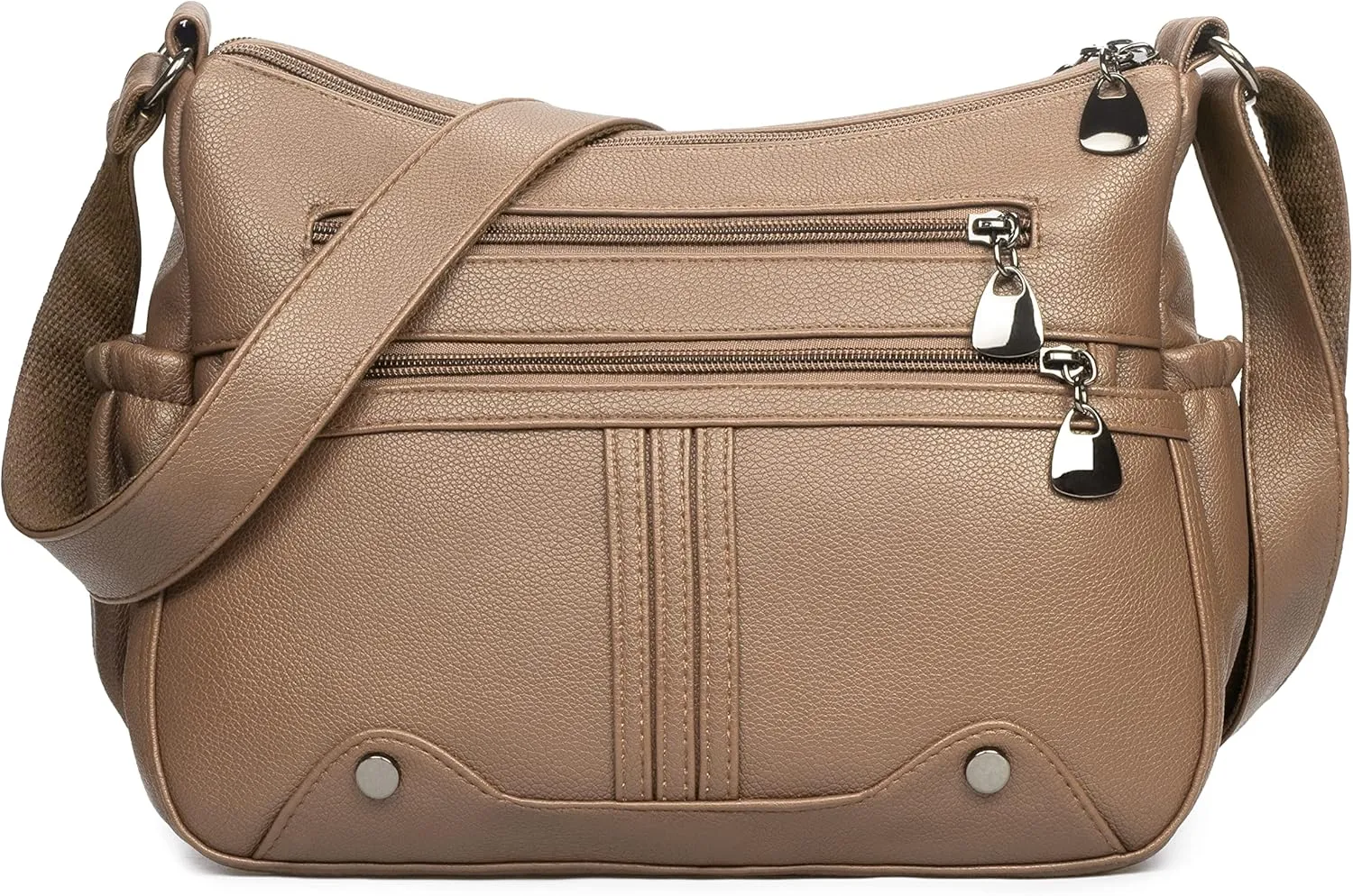 Women Soft PU Leather Shoulder Handbag Multi Pocket Crossbody Bag Ladies Medium Roomy Purses Fashion Tote Top Handle Satchel