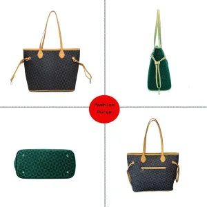Women Tote Bag Handbags PU Leather Fashion Hobo Shoulder Bags 2pcs with Coin Purses