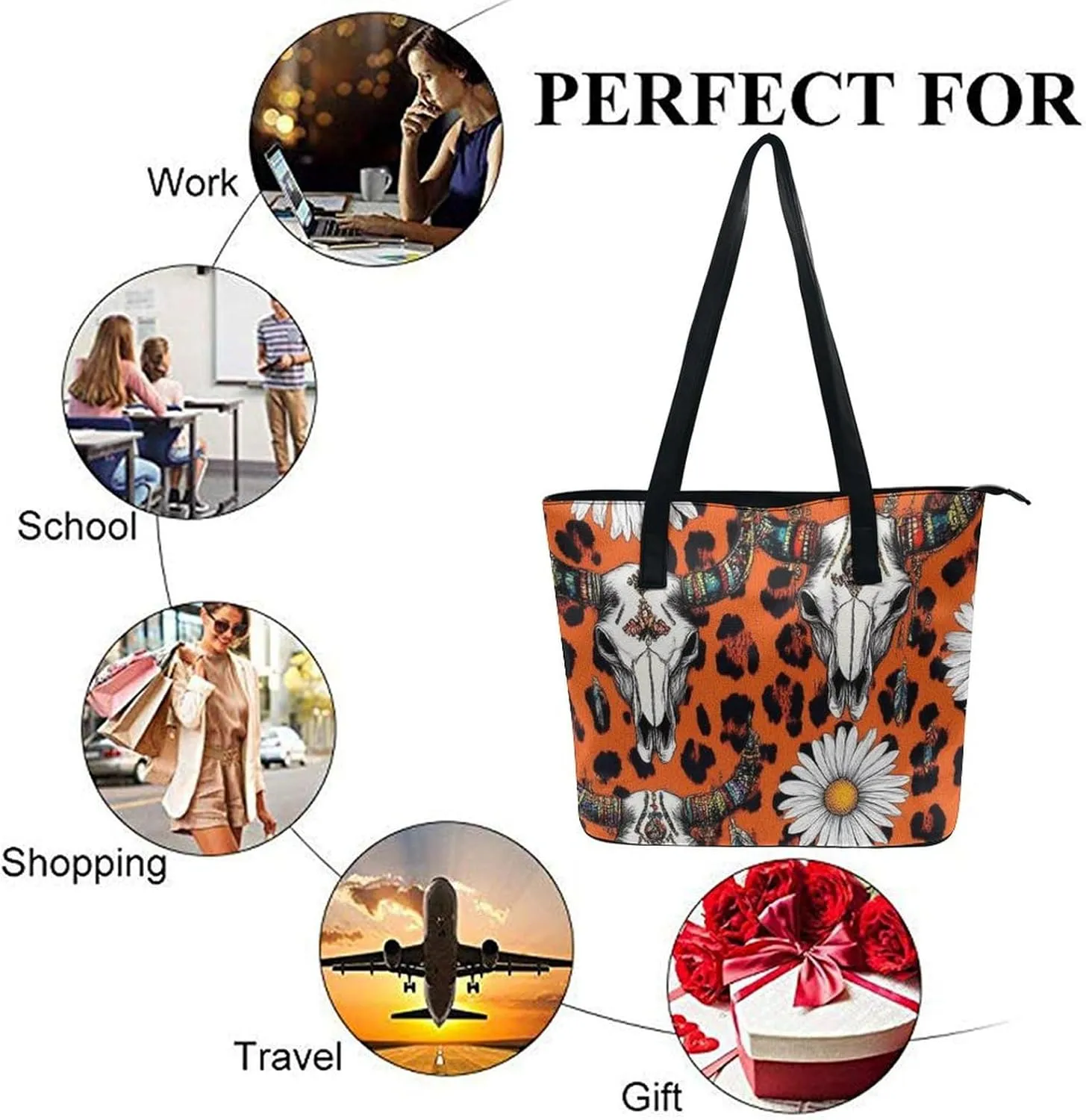 Women Tote Bags Handbags PU Leather Shoulder Casual Handbags