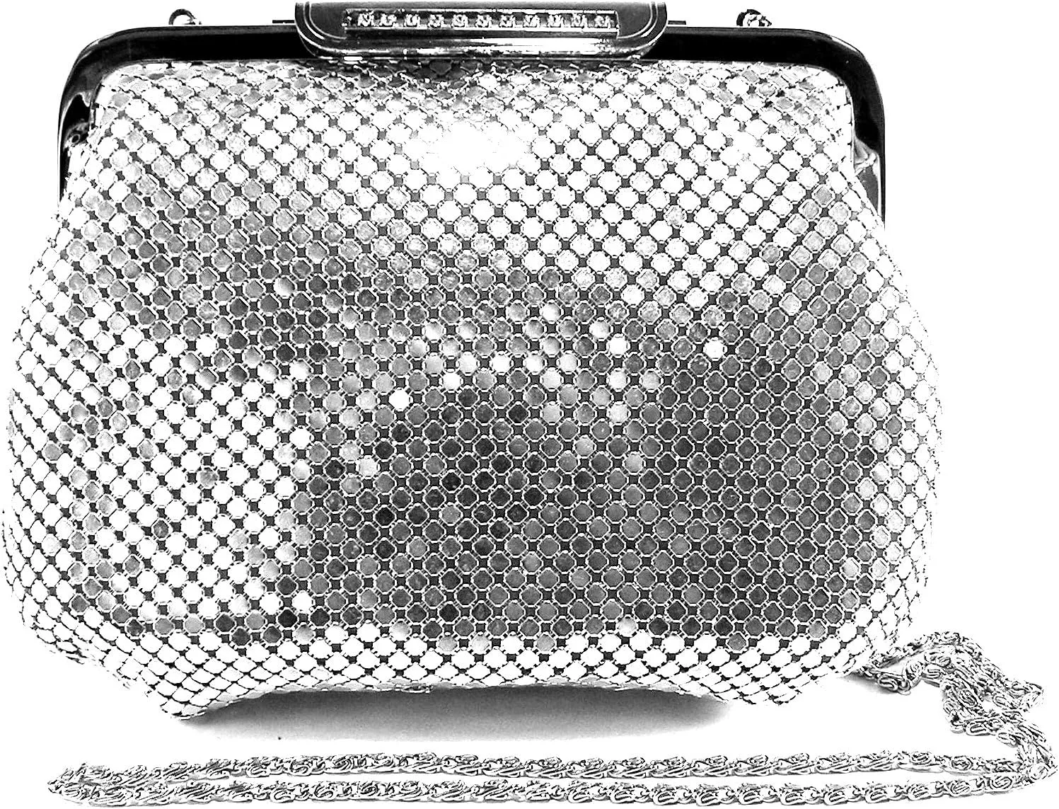 Womens clutch metal mesh evening purse bag for Cocktail Party Prom Wedding Banquet