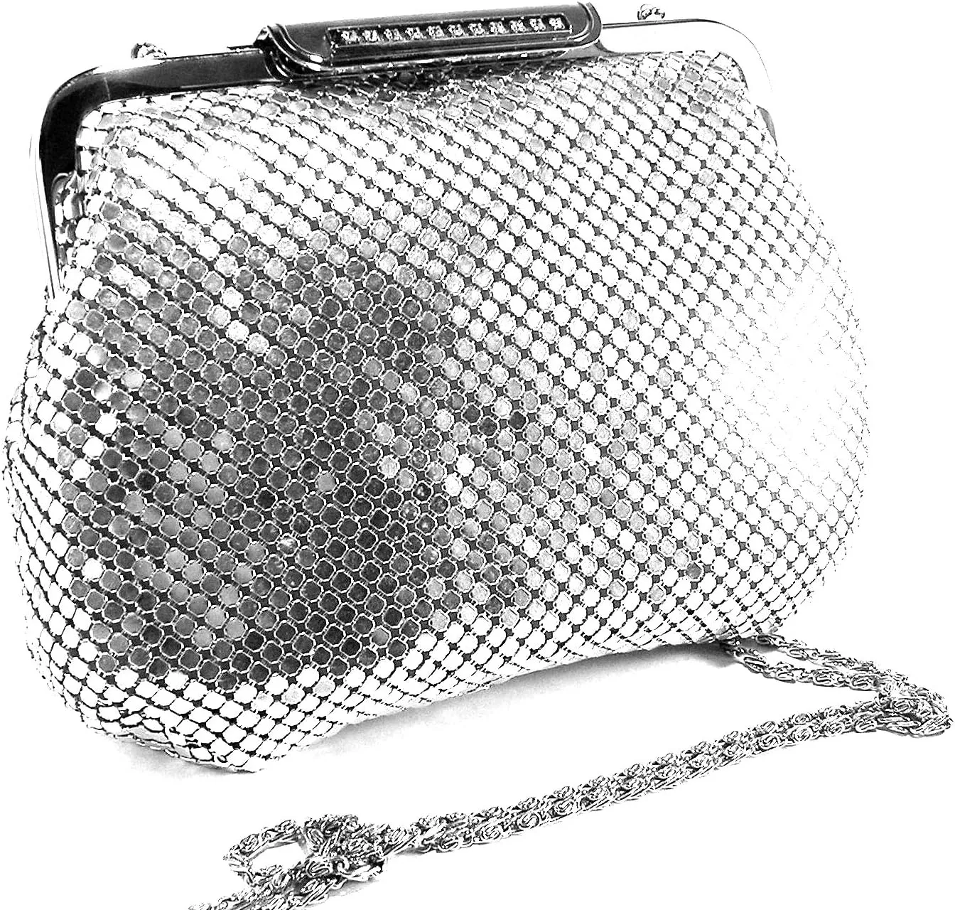 Womens clutch metal mesh evening purse bag for Cocktail Party Prom Wedding Banquet