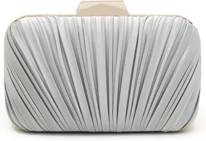 Women's Evening Bag Summer Wedding Party Clutches Pleated Evening Bag for Bridal Shoulder Handbag