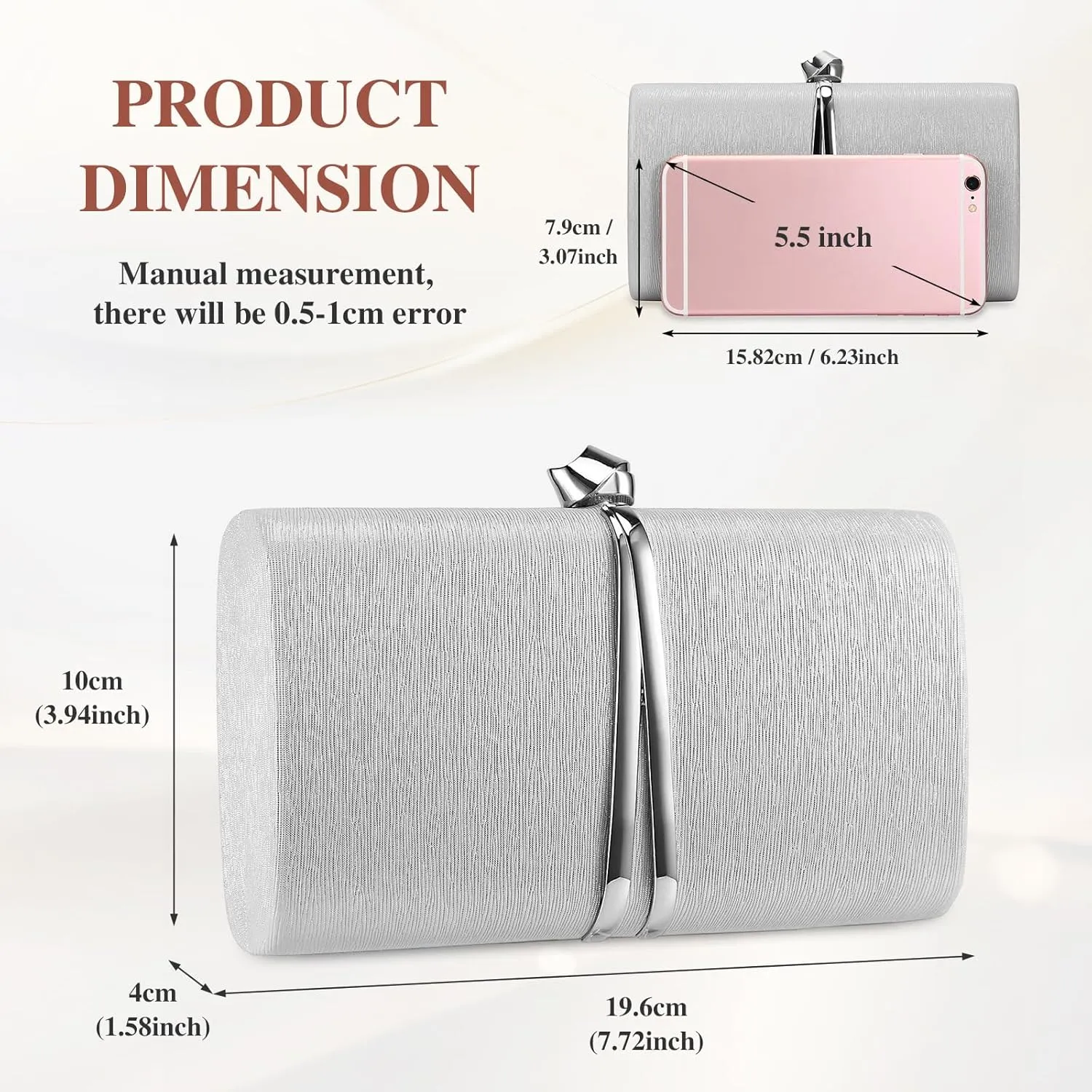 Women’s Evening Clutch Bag Elegant Cocktail Bridal Handbag Wedding Party Purse