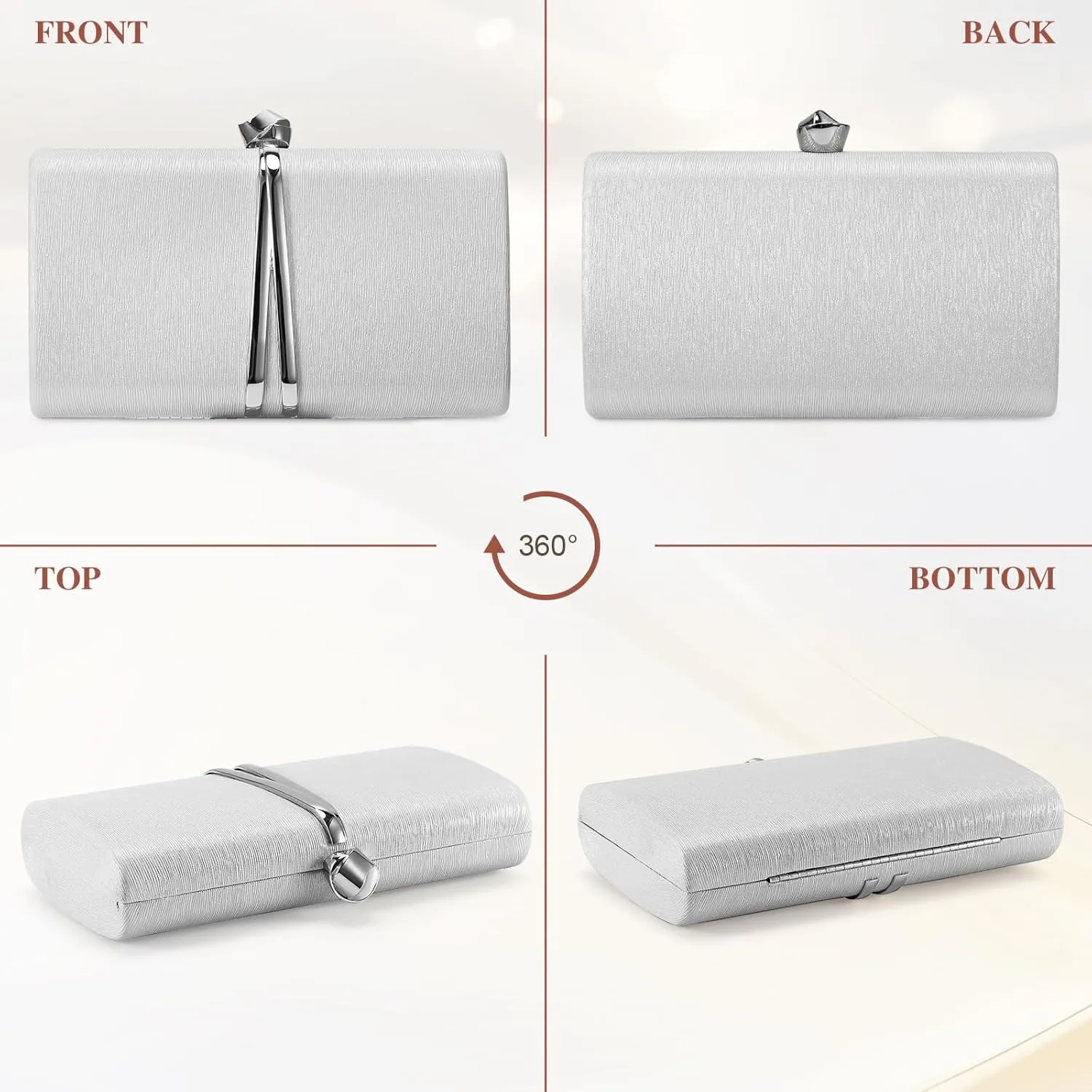 Women’s Evening Clutch Bag Elegant Cocktail Bridal Handbag Wedding Party Purse