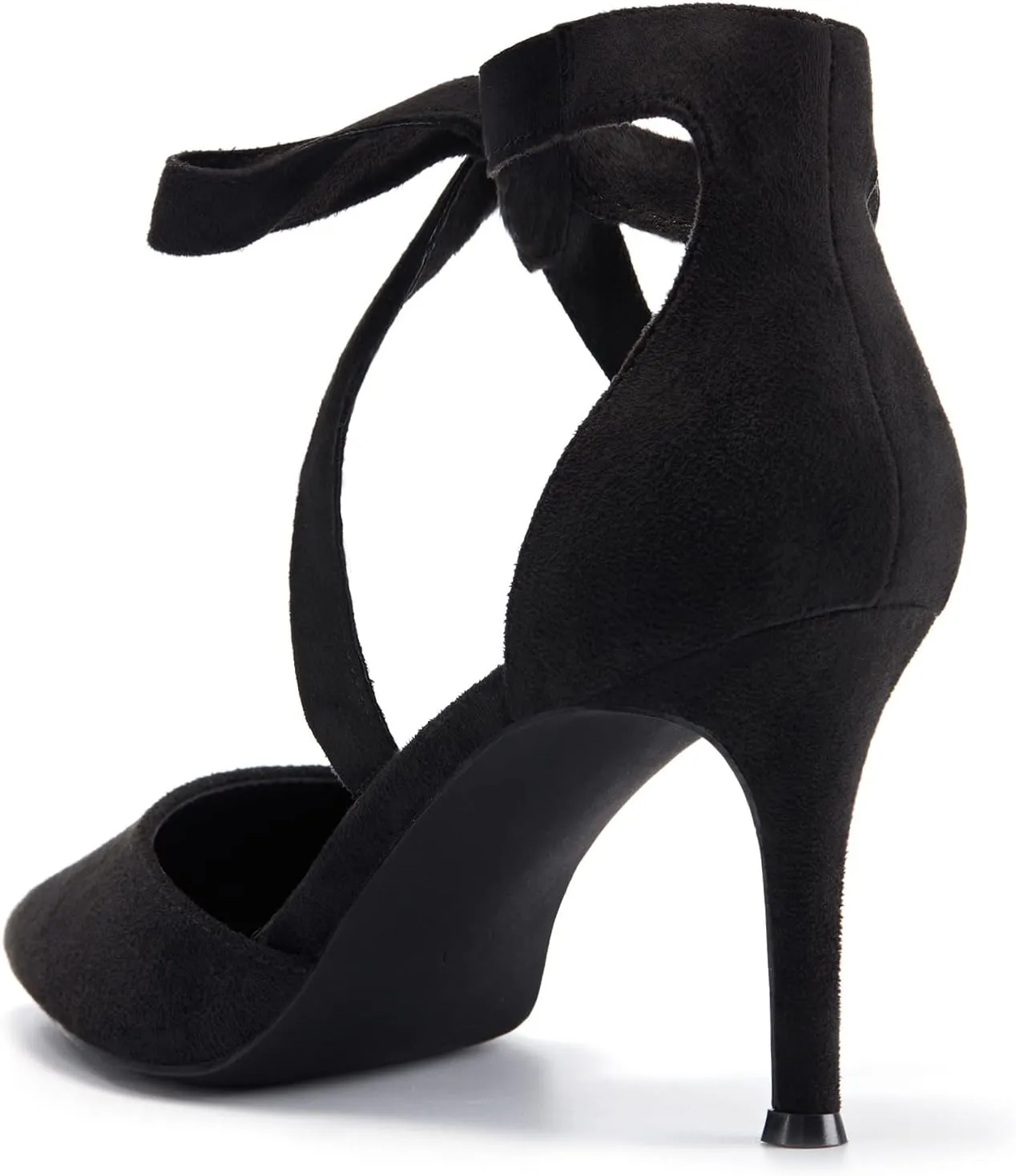 Womens High Heel Pointed Toe Pumps Ankle Tie Classic Office Special Dress Party Shoes