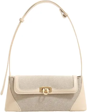 Women’s Hobo Handbag Canvas Trendy Shoulder Bag Purse Y2k Vintage Color Block Street Underarm Bag 2025