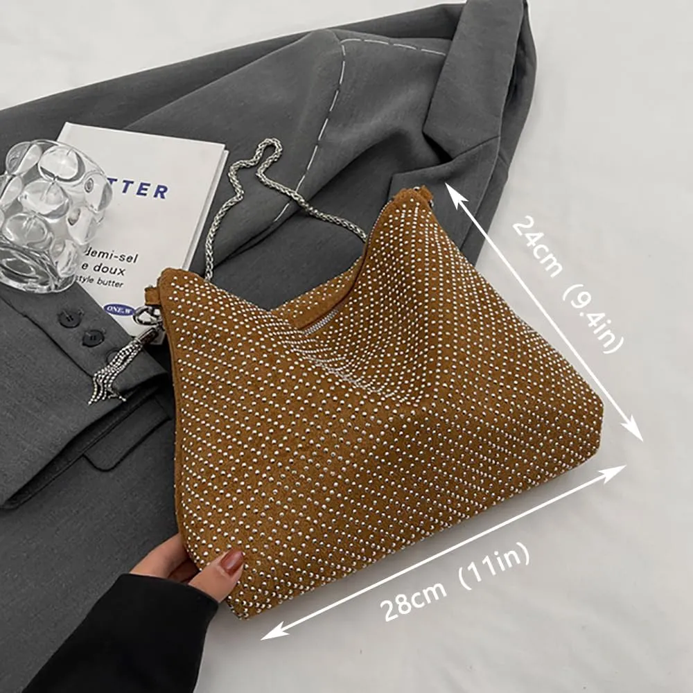 Women's Rhinestone Clutch Purses Crossbody Shoulder Evening Shinny Bling Clutch Purse Handbag