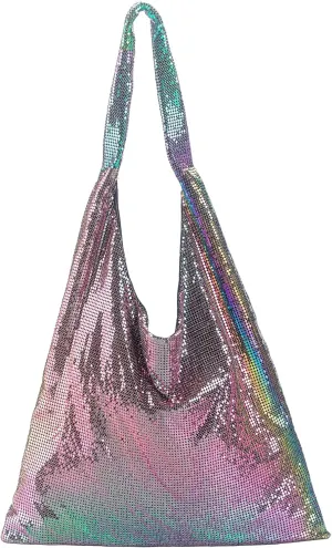 Womens Sequin Tote Bag Glitter Slouchy Hobo Bags Large Shiny Shoulder Bag Tote