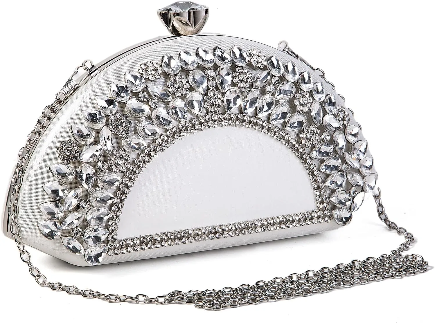 Womens Sparkly Rhinestone Glitter Clutch Purse Evening Handbag Shoulder Bag for Wedding Party Prom