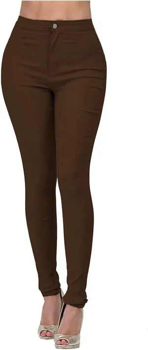 Womens Stretch Jeggings with Pockets Ripped High Waisted Classic Butt Lifting Yoga Leggings Fitted Denim Ankle Jeans