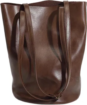 Women's Vintage Bucket Bag Vegen Leather Shoulder Bag Fashion Designer Handbag Hobo Tote Purse
