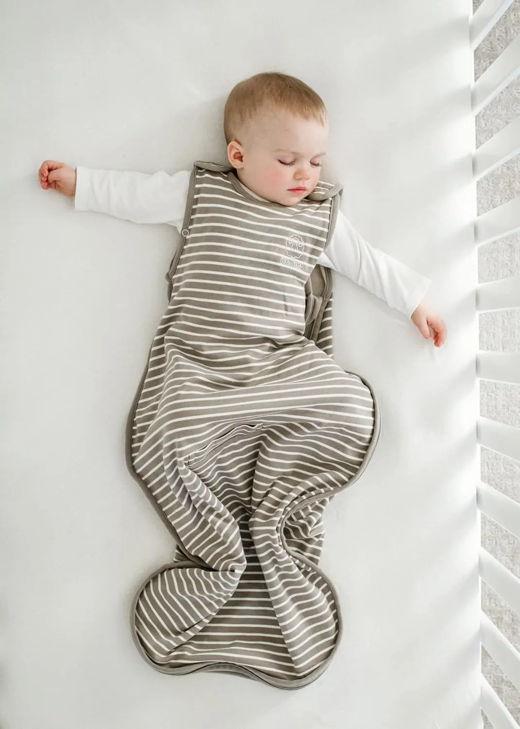 Woolino Merino Wool Ultimate Baby Sleep Sack - 4 Season Baby Wearable Blanket - Two-Way Zipper Adjustable Sleeping Bag for Babies and Toddlers - Universal Size (2-24 Months) - Earth