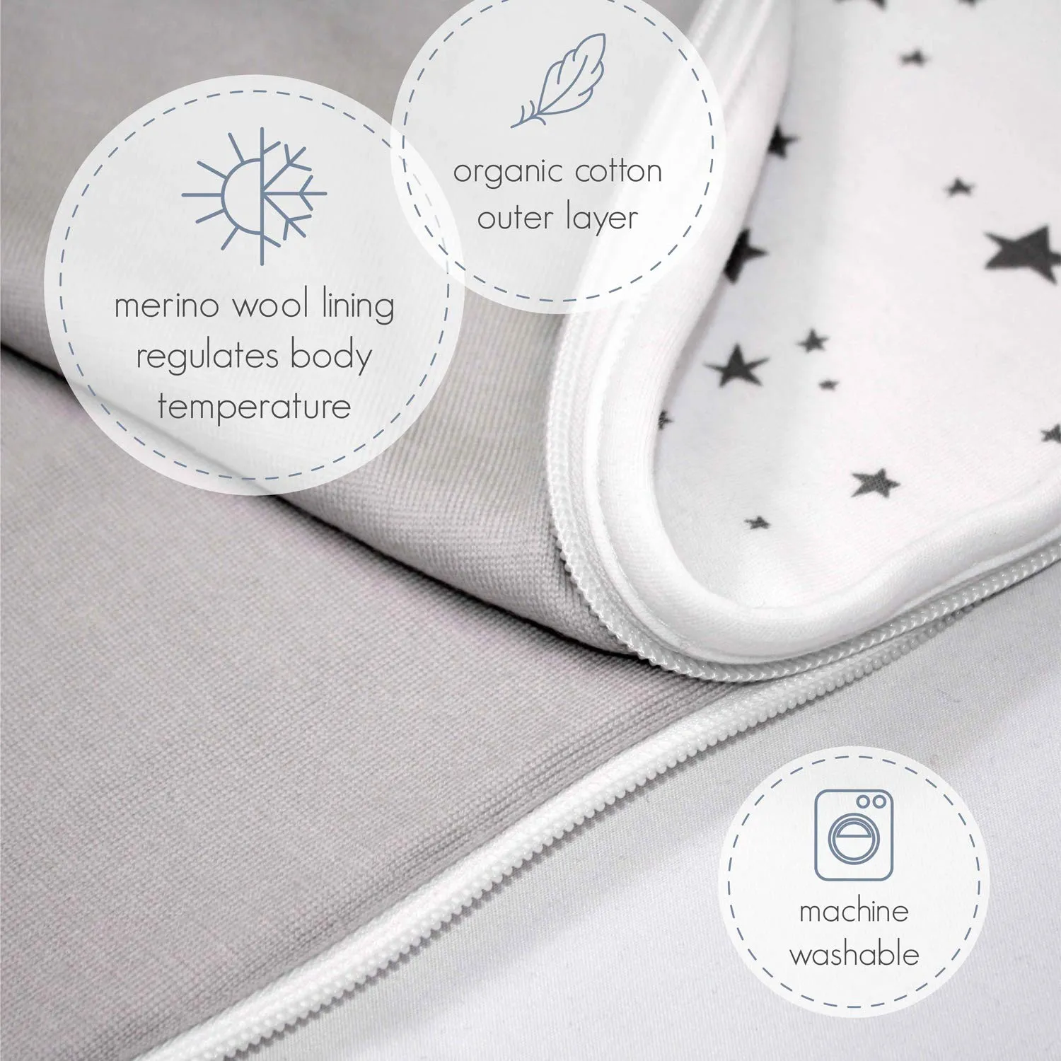 Woolino Merino Wool Ultimate Baby Sleep Sack - 4 Season Baby Wearable Blanket - Two-Way Zipper Adjustable Sleeping Bag for Babies and Toddlers - Universal Size (2-24 Months) - Earth