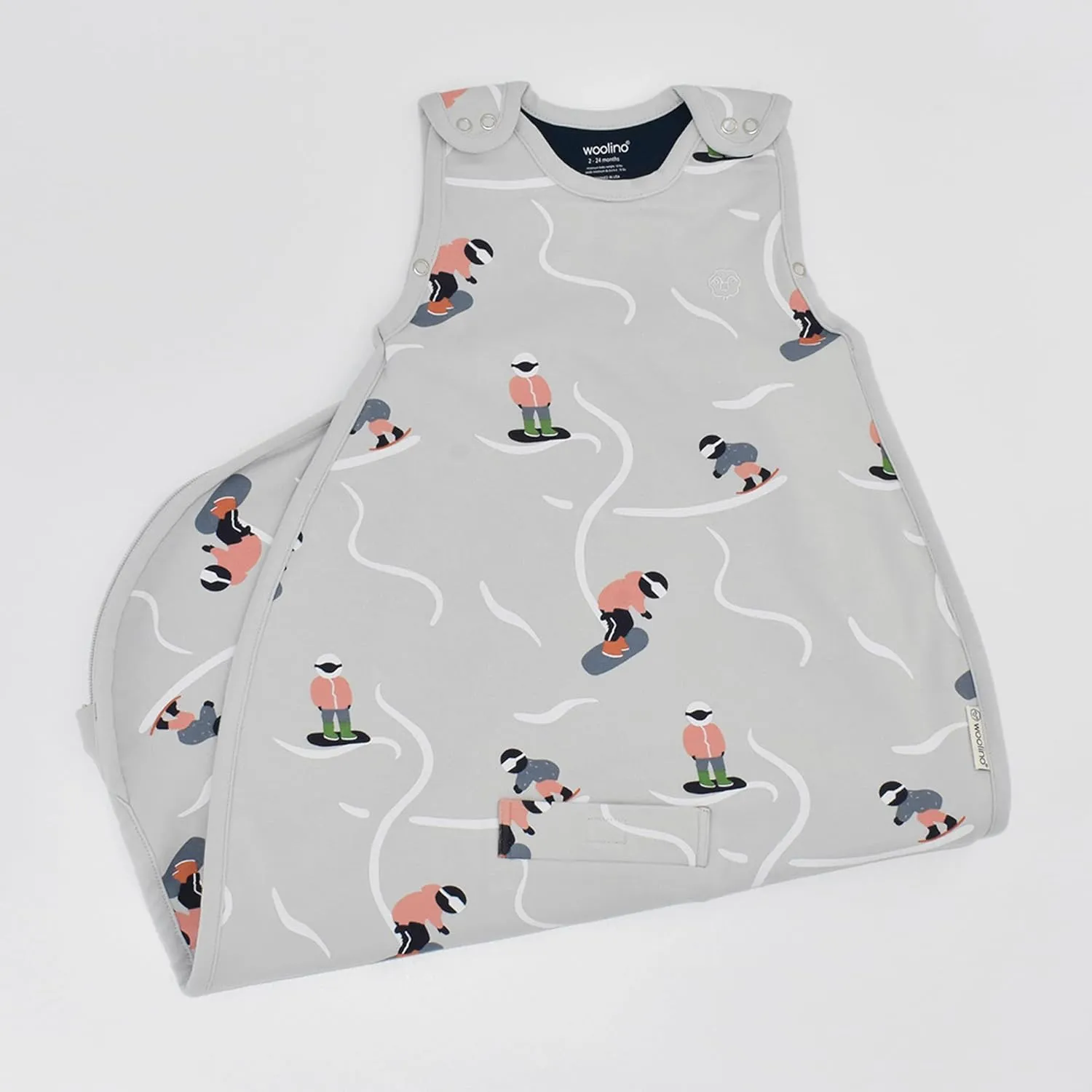 Woolino Toddler Sleeping Bag, 4 Season, Merino Wool and Organic Cotton Baby Wearable Blanket, 2-4 Years