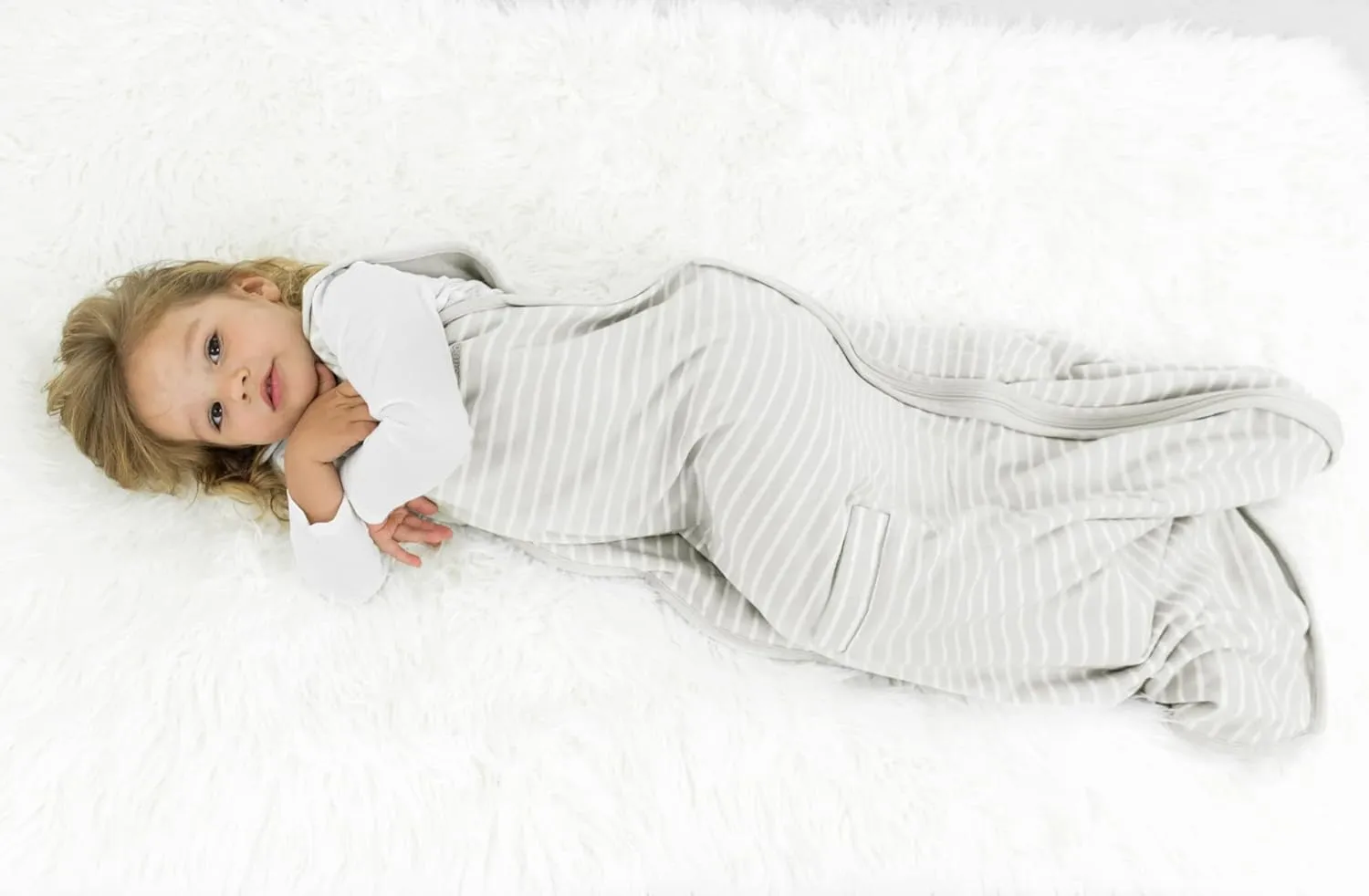 Woolino Toddler Sleeping Bag, 4 Season, Merino Wool and Organic Cotton Baby Wearable Blanket, 2-4 Years