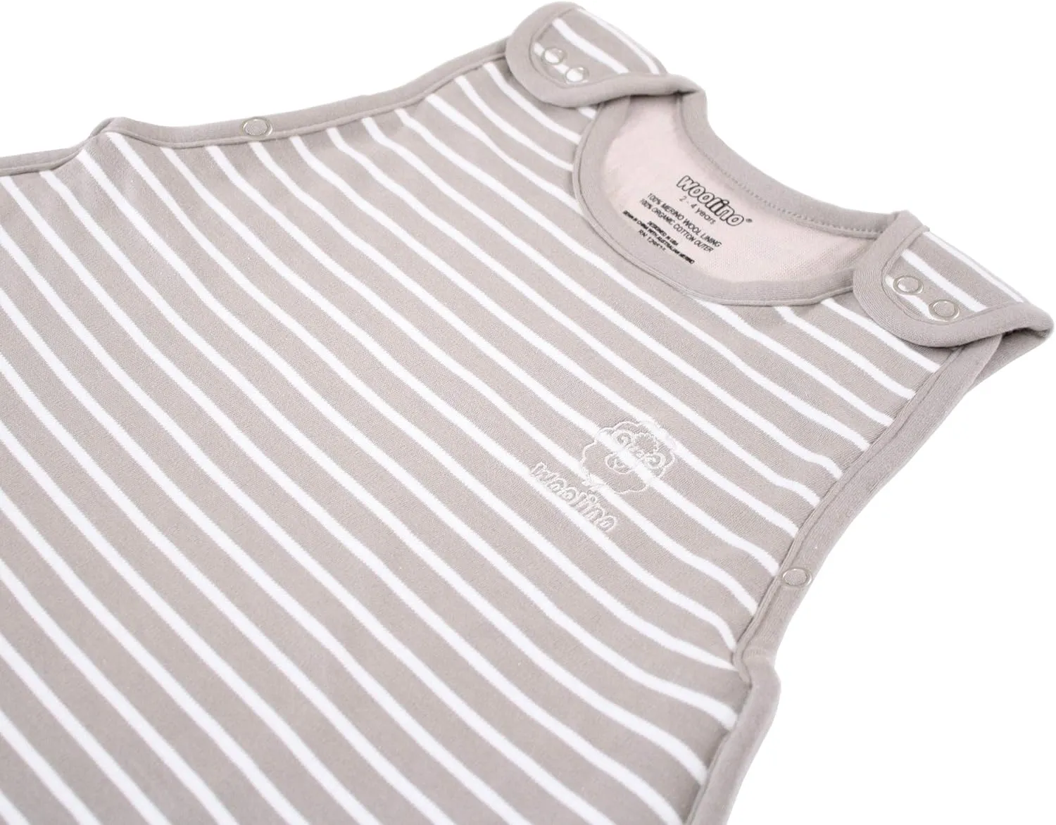 Woolino Toddler Sleeping Bag, 4 Season, Merino Wool and Organic Cotton Baby Wearable Blanket, 2-4 Years