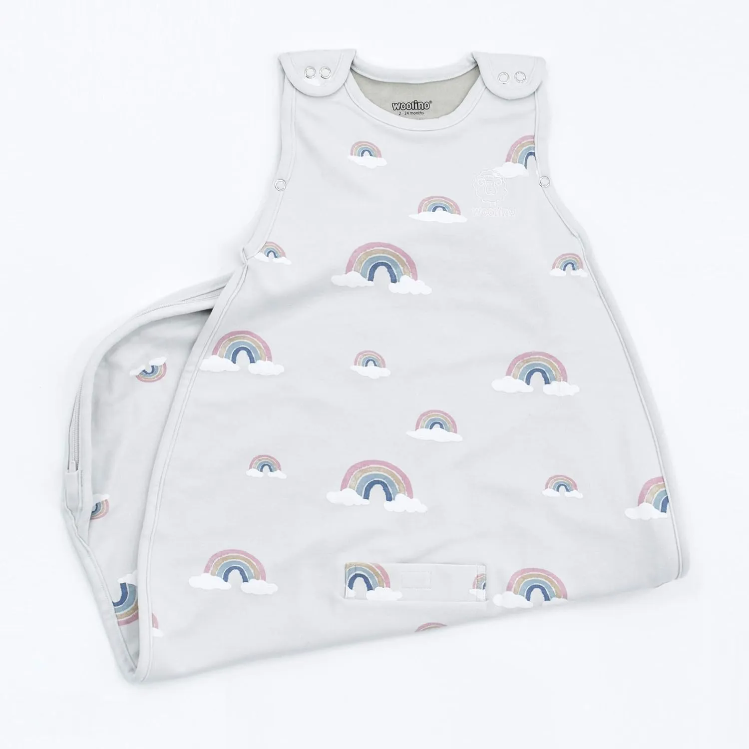 Woolino Toddler Sleeping Bag, 4 Season, Merino Wool and Organic Cotton Baby Wearable Blanket, 2-4 Years