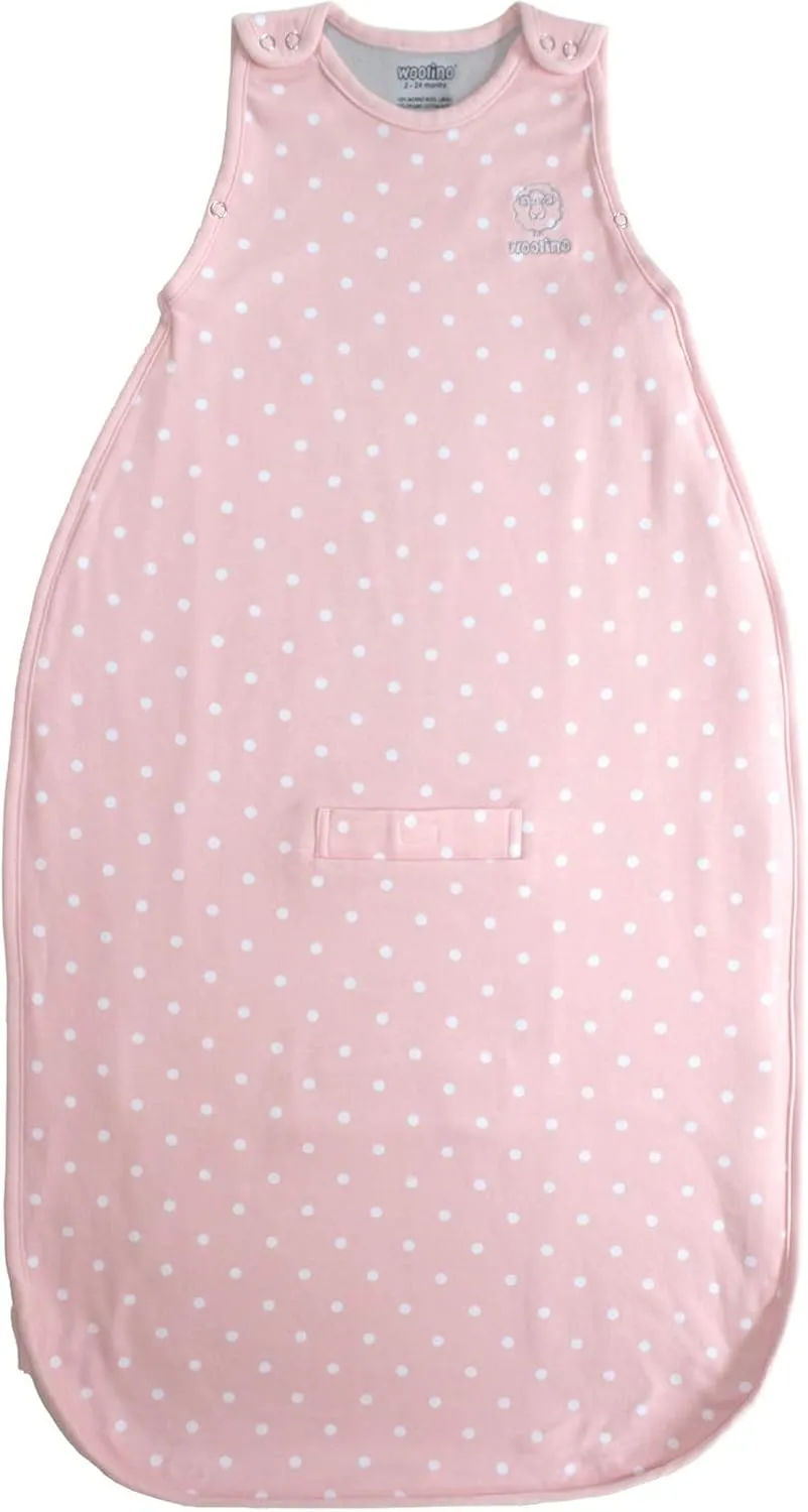 Woolino Toddler Sleeping Bag, 4 Season, Merino Wool and Organic Cotton Baby Wearable Blanket, 2-4 Years