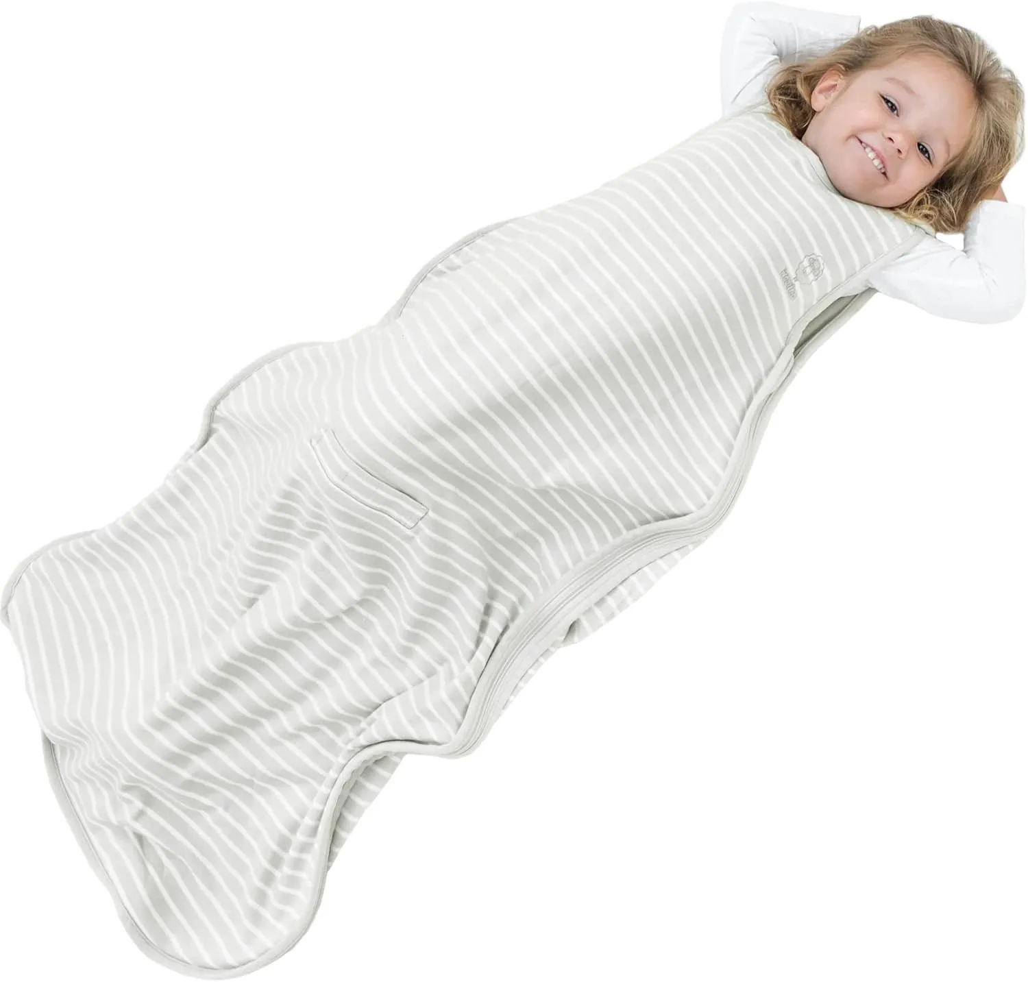 Woolino Toddler Sleeping Bag, 4 Season, Merino Wool and Organic Cotton Baby Wearable Blanket, 2-4 Years