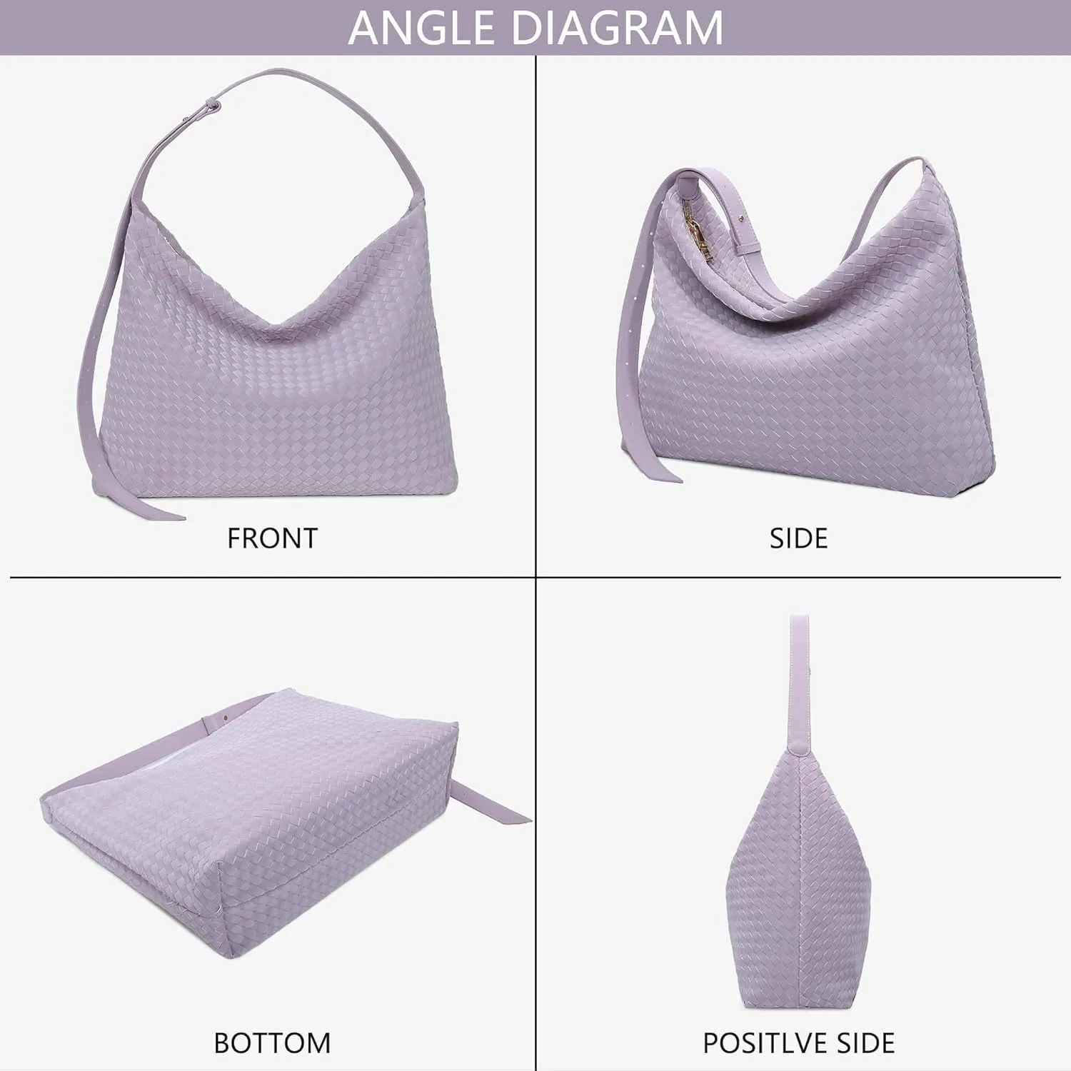 Woven Bag for Women, Vegan Leather Tote Bags Large Hobo Purses for Women Handmade Shoulder Bag with Adjustable Strap