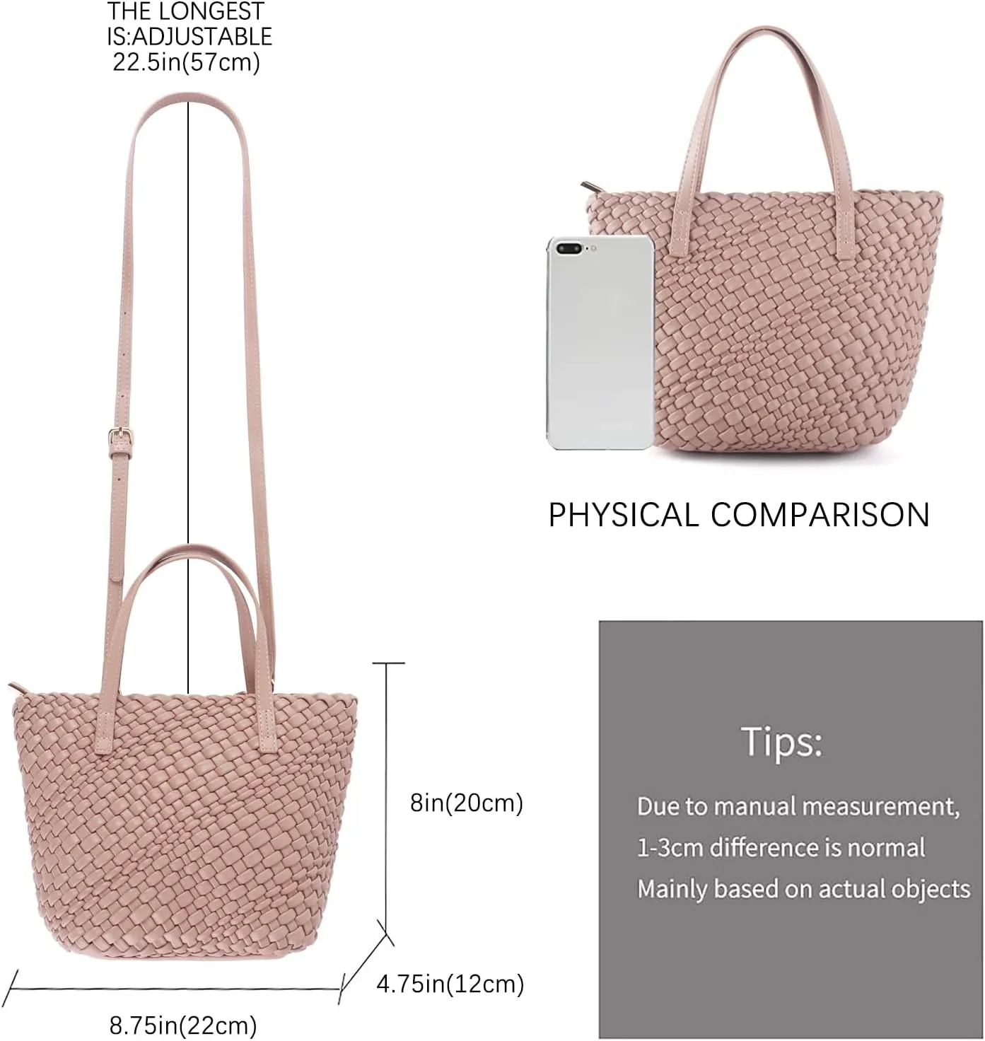 Woven Bags for Women Tote Hobo Shoulder Crossbody Bags PU Leather Handwoven Purse Summer Beach Travel Handbag