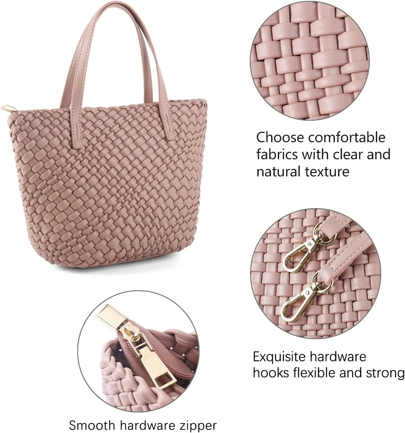 Woven Bags for Women Tote Hobo Shoulder Crossbody Bags PU Leather Handwoven Purse Summer Beach Travel Handbag