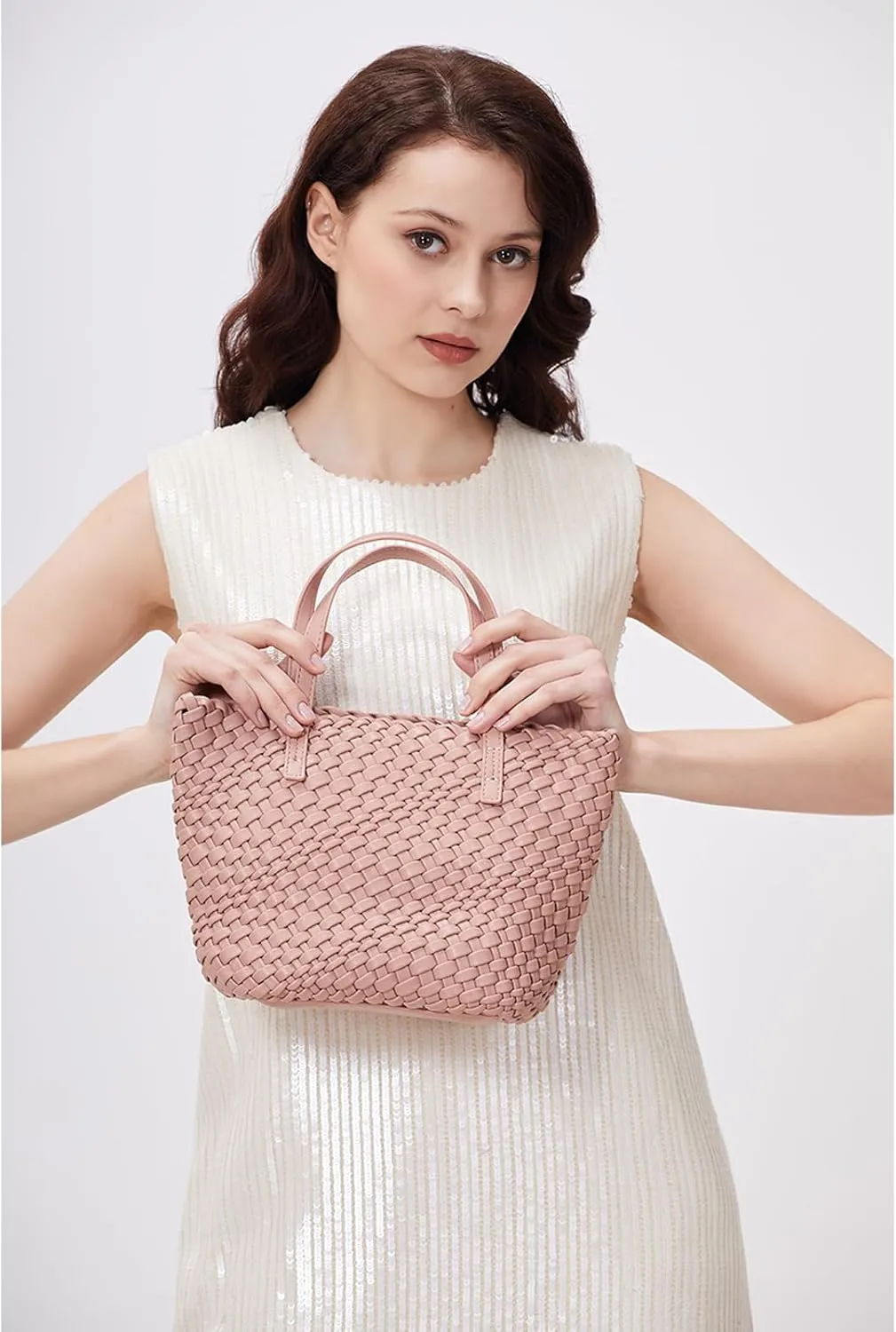 Woven Bags for Women Tote Hobo Shoulder Crossbody Bags PU Leather Handwoven Purse Summer Beach Travel Handbag