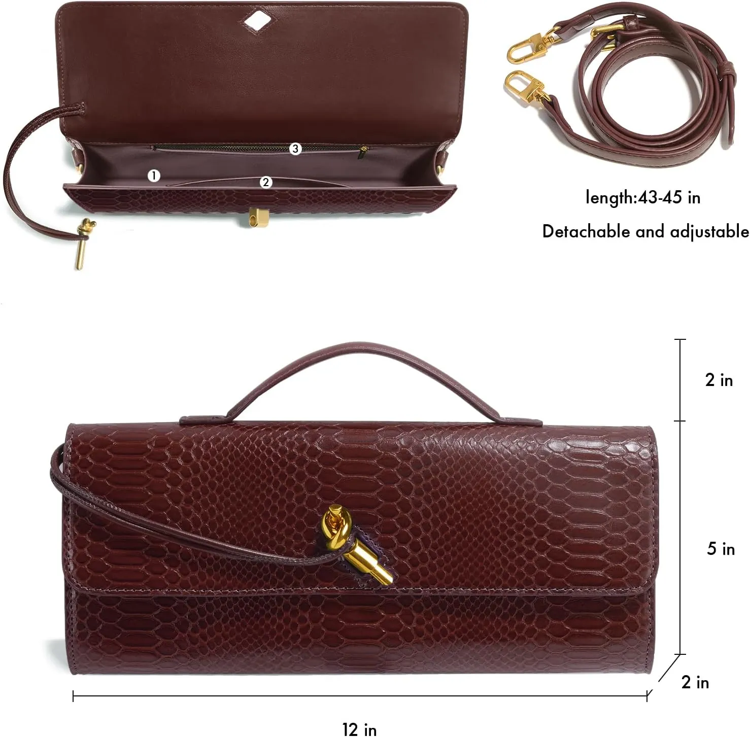 Woven Clutch Purses for Women, Leather Evening Bag Shoulder Handbag Formal Satchel Crossbody Purse Party Bag