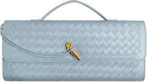 Woven Clutch Purses for Women, Leather Evening Bag Shoulder Handbag Formal Satchel Crossbody Purse Party Bag
