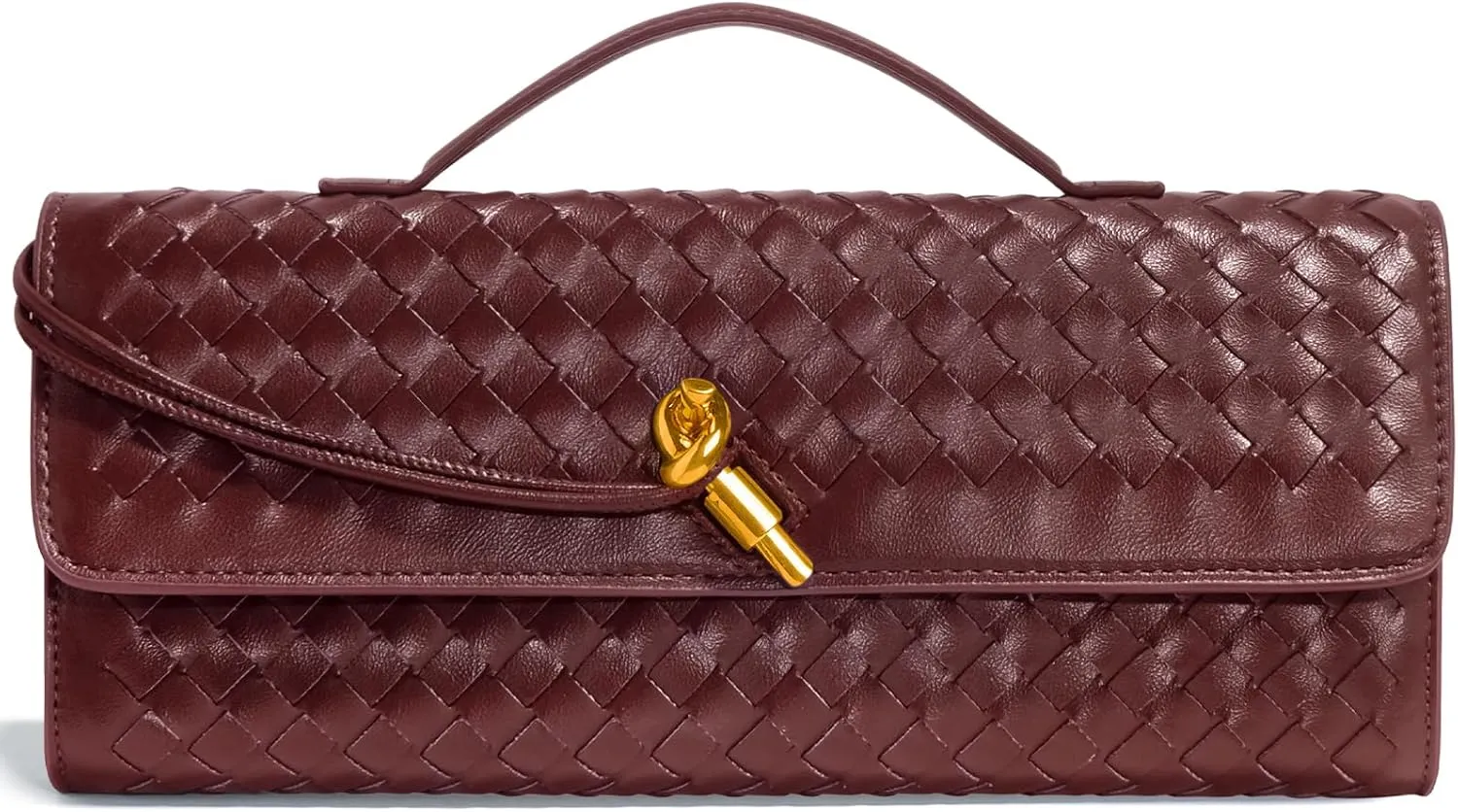 Woven Clutch Purses for Women, Leather Evening Bag Shoulder Handbag Formal Satchel Crossbody Purse Party Bag