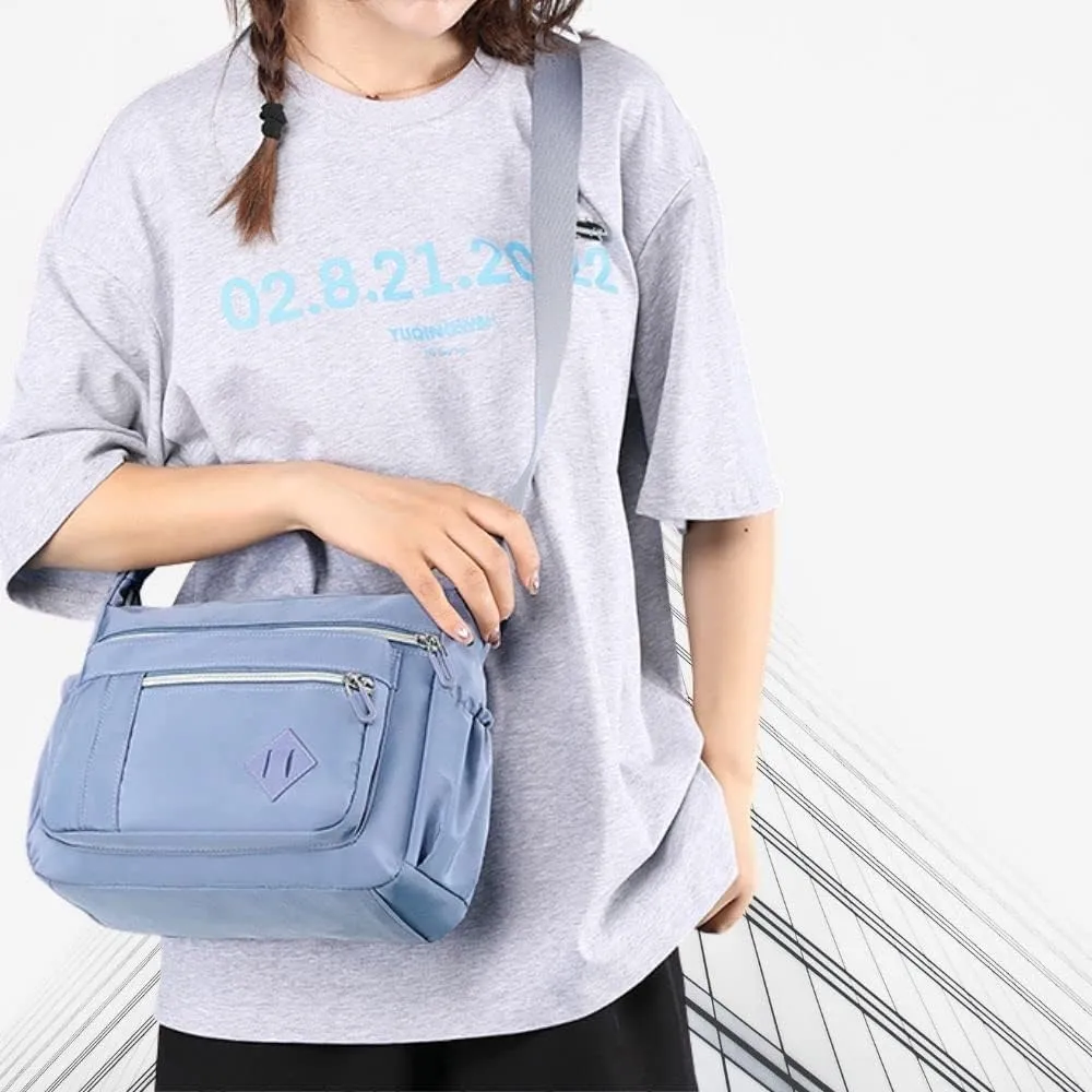 Wxnow Multi Pocket Shoulder Bag Crossbody Bag for Women Travel Purse Work Bag
