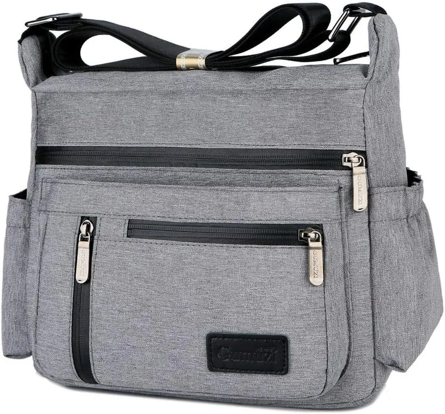 Wxnow Multi Pocket Shoulder Bag Crossbody Bag for Women Travel Purse Work Bag