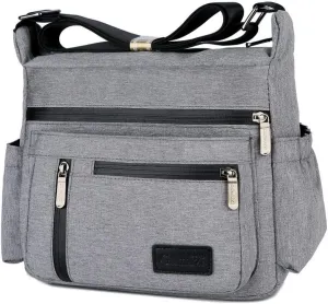 Wxnow Multi Pocket Shoulder Bag Crossbody Bag for Women Travel Purse Work Bag