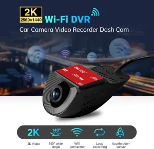 XTRONS 2K Dash Cam with WiFi, 140 Wide Angle, Front Recorder, Loop Recording
