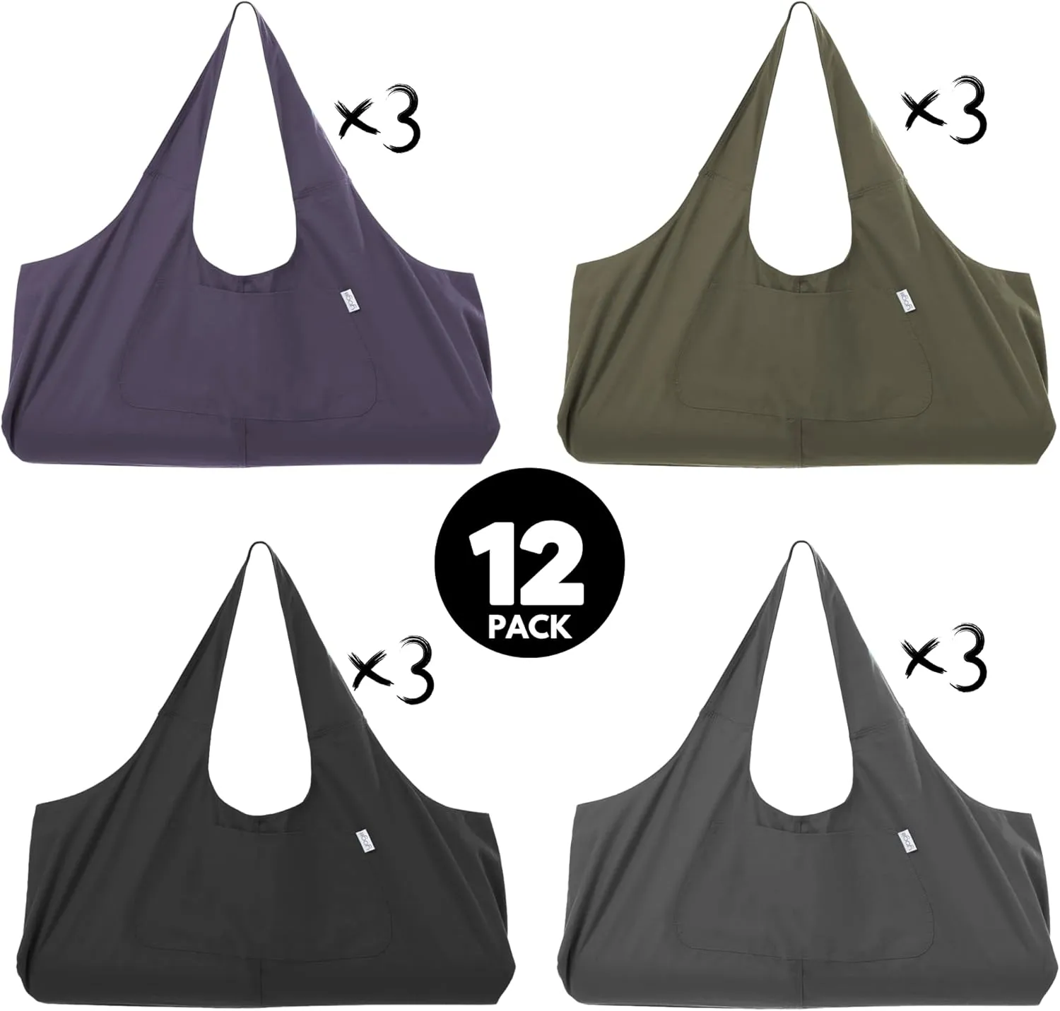 Yogiii Yoga Mat Bag | The ORIGINAL YogiiiTotePRO | Large Yoga Mat Bag or Yoga Mat Carrier with Side Pocket | Yoga Bag Fits Most Size Mats