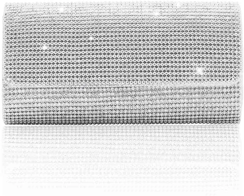 Yokawe Women's Bling Crystals Evening Clutch Bag Sparkly Rhinestone Purse Crossbody Bags Wedding Prom Party Handbags