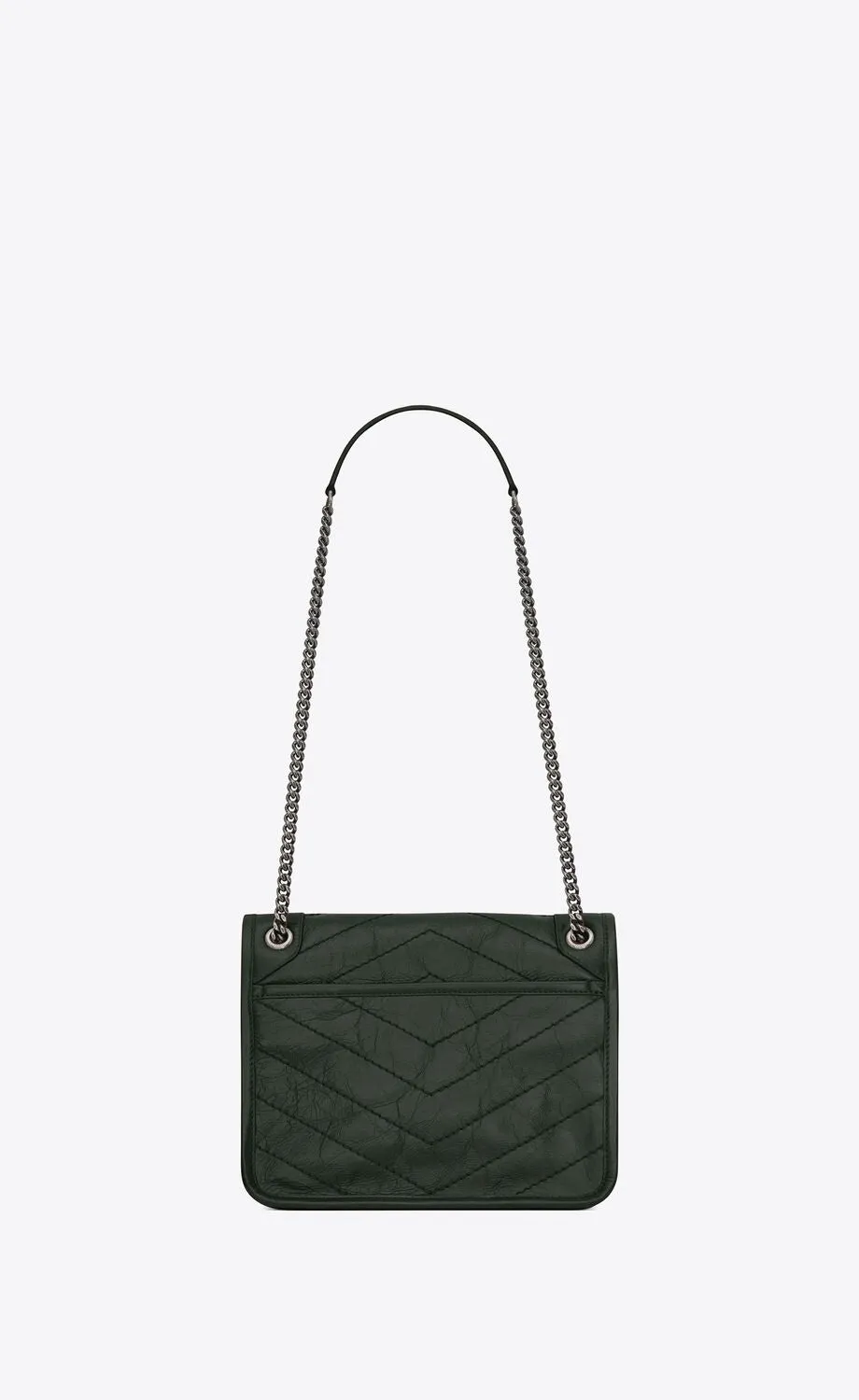 YSL NIKI BABY CHAIN BAG IN CRINKLED VINTAGE LEATHER