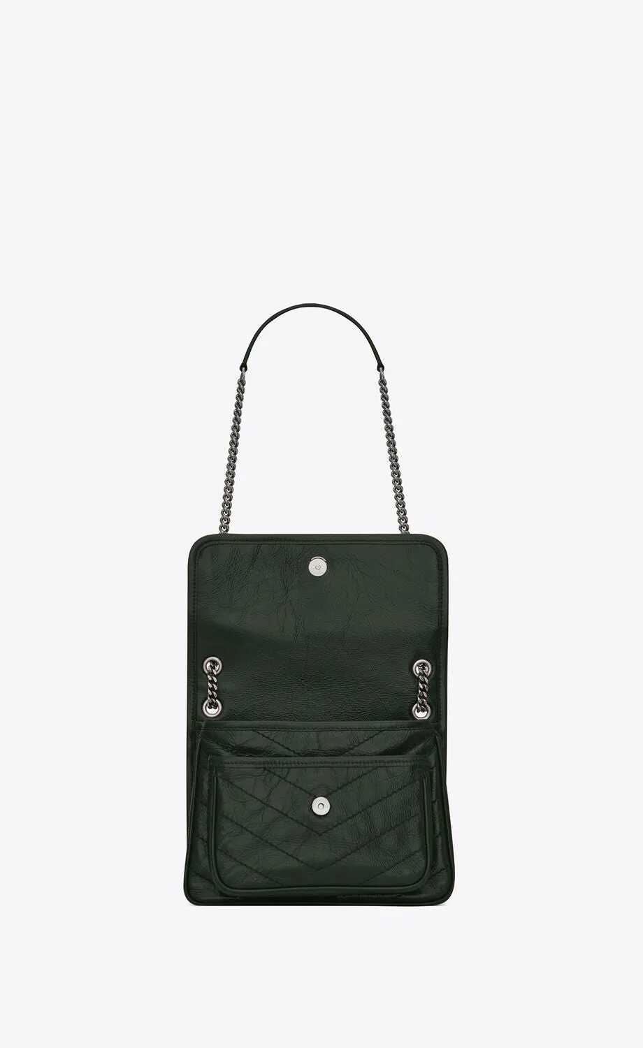 YSL NIKI BABY CHAIN BAG IN CRINKLED VINTAGE LEATHER