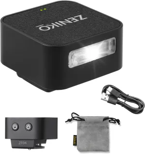 ZF-04 Camera Flash and Lightweight Portability Single-Contact Hotshoe Lithium Battery Type-C Charging 372 Full-Power Flashes