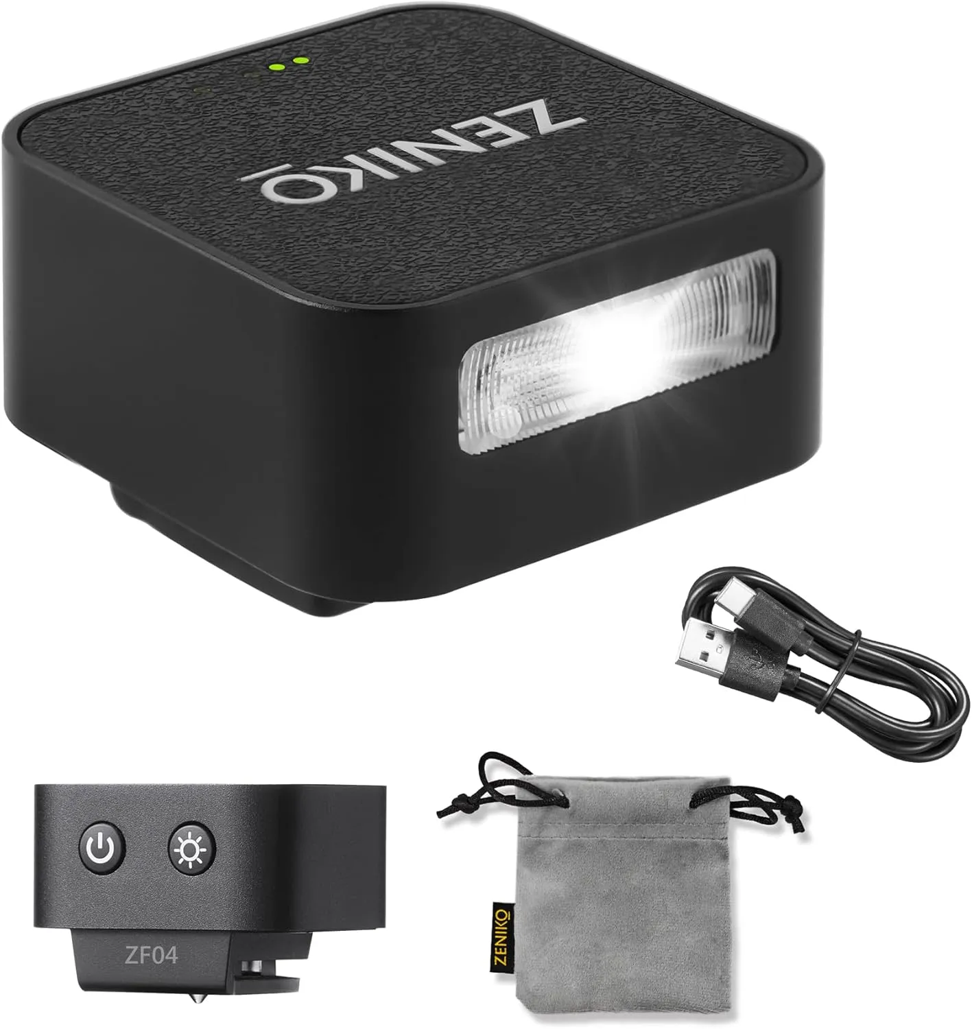 ZF-04 Camera Flash and Lightweight Portability Single-Contact Hotshoe Lithium Battery Type-C Charging 372 Full-Power Flashes