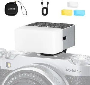 ZF08 Mini Camera Flash with Diffuser Speedlite On Camera, 440 Full-Power Flashes 2.5S Recycle Mini Manual Flash for Canon/Sony zv1/Sony zve10 /Ricoh gr3/Nikon/Fuji f1