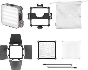 ZHIYUN FIVERAY M20 Bicolor Video Light M20 Video Light Modifier Pack, M20C Accessories with Honeycomb Grip Diffuser, 4-Leaf Barn Doors